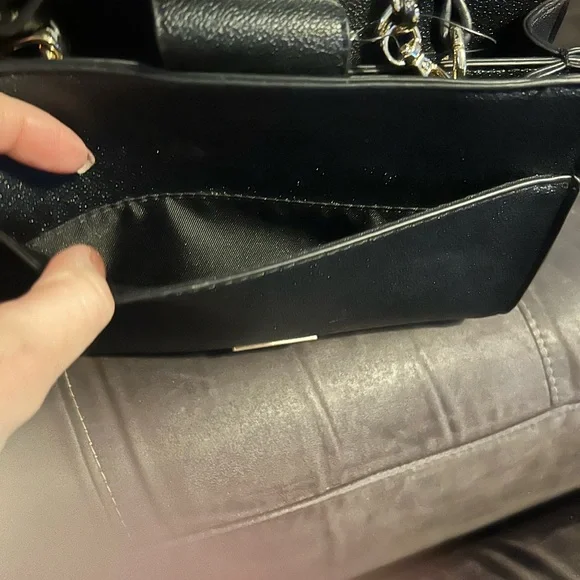 Nine West Black Crossbody Bag with Gold Accents - Picture 7 of 9